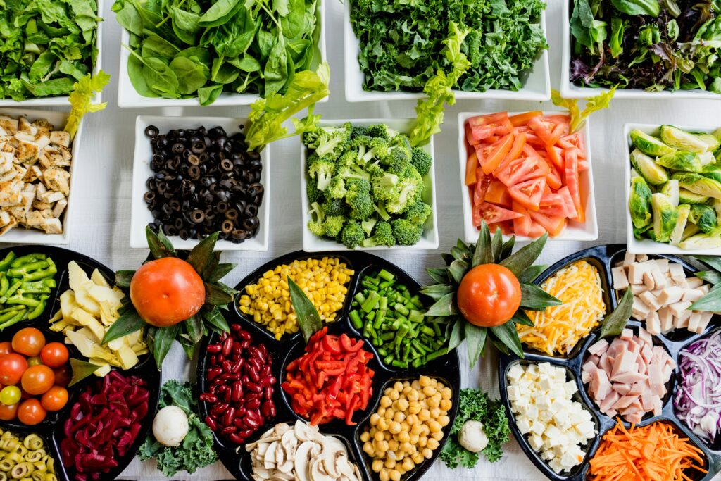 different types of vegetables